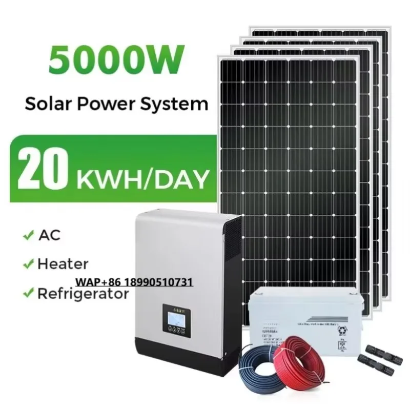8kw 10kw 15kw 20kw Solar Energy System 5kva 5kw 10 Kva 5 kw Off Grid Hybrid Solar Power Panel System Kit Price for Home Full