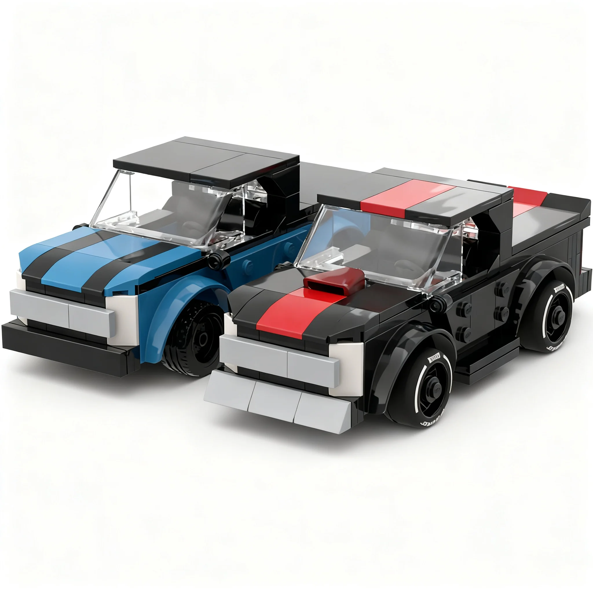 233pcs MOC City Fordes F-150 Raptors Model Building Blocks Christmas Gift Toy Construction Assemble Collection Art Brick Craft
