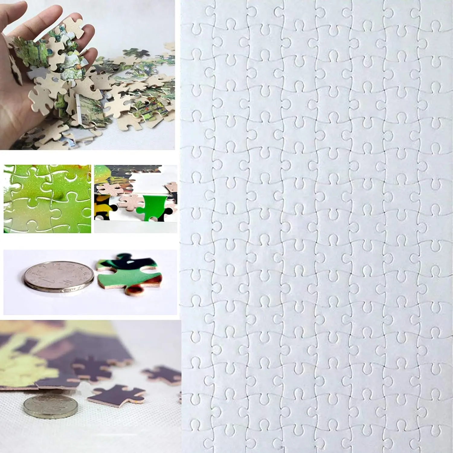 Blank Sublimation Jigsaw Puzzle DIY Heat Press Transfer Crafts Thermal Transfer Pearl Photo Paper Manual Making Supplies tools