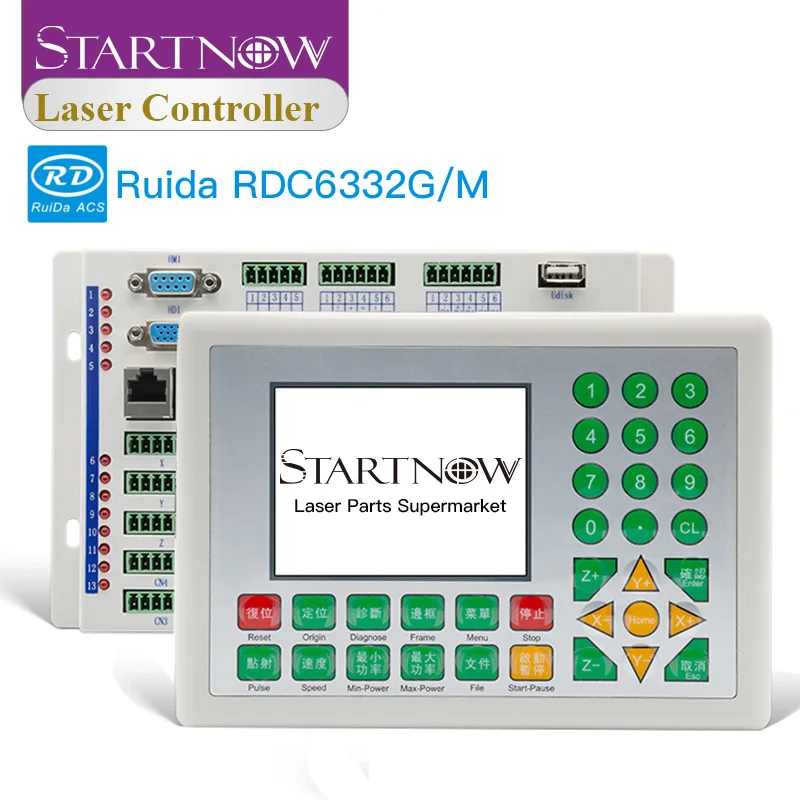 Startnow Ruida RDC6332G/M Laser Controller DSP Motherboard Wireless Remote Control for Hybrid CO2 Laser Cutting Control System