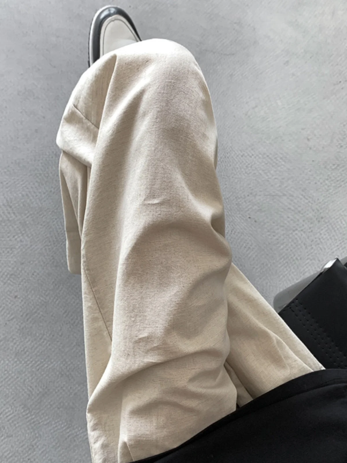 

High-End Linen Pants Men's Summer Thin Ice Silk Cotton Linen Casual Loose Fit plus Size Long Trousers Faionable Youth Sle