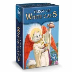 Nuove carte dei tarocchi del gatto bianco A 78 Oracle giochi da tavolo inglese Cute cat tarocchi deck giochi per feste giochi per famiglie