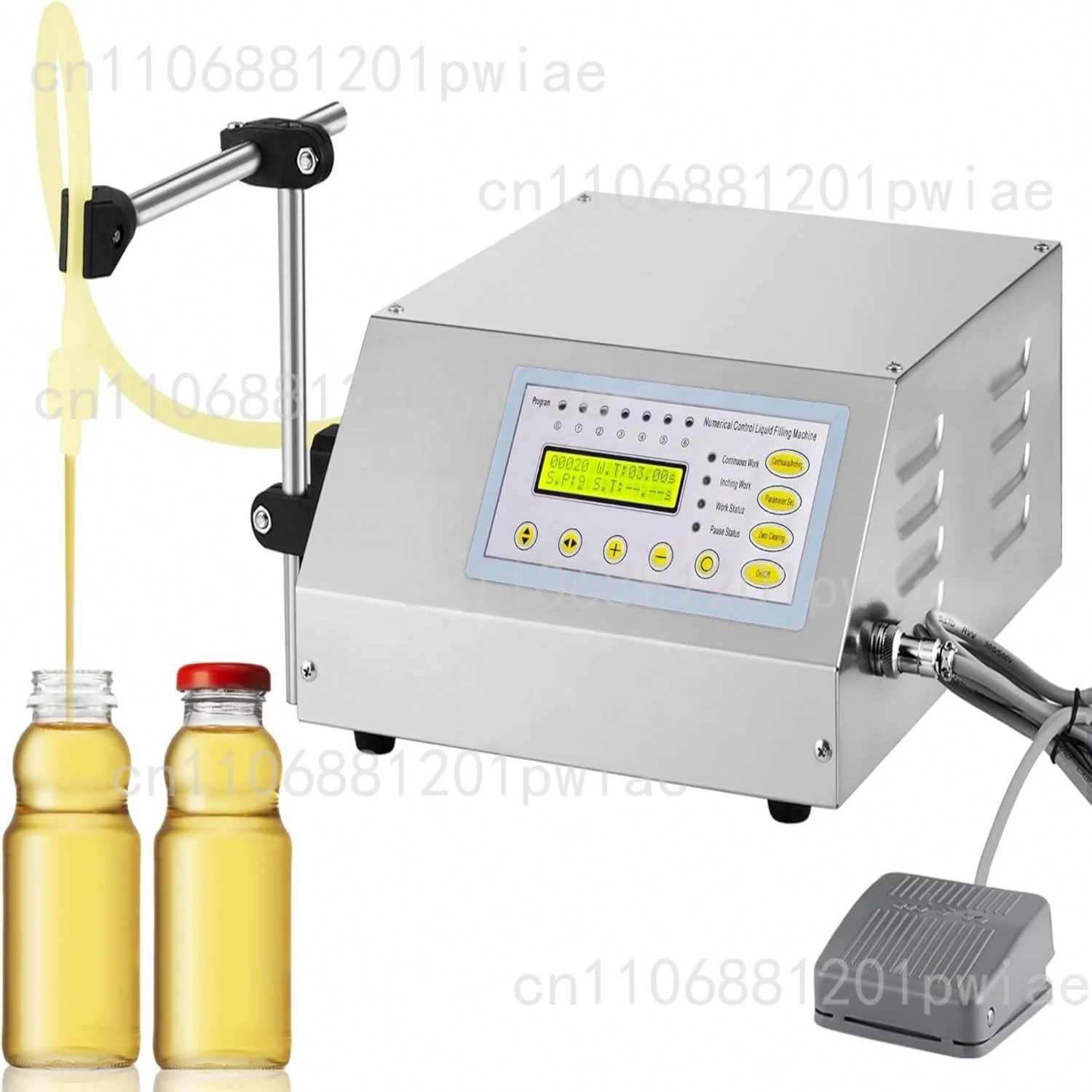 GFK-160 Digital Digital Control Pump Liquid Filling Oil Fragrance Water Milk Glass Bottle Filling Machine