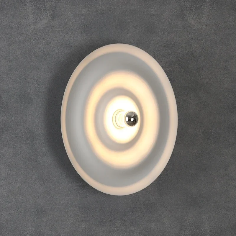 Modern Circular LED Wall Lights Background Walls Staircase Entrances Nordic Designers Water Ripple Decorative Lighting Fixtures