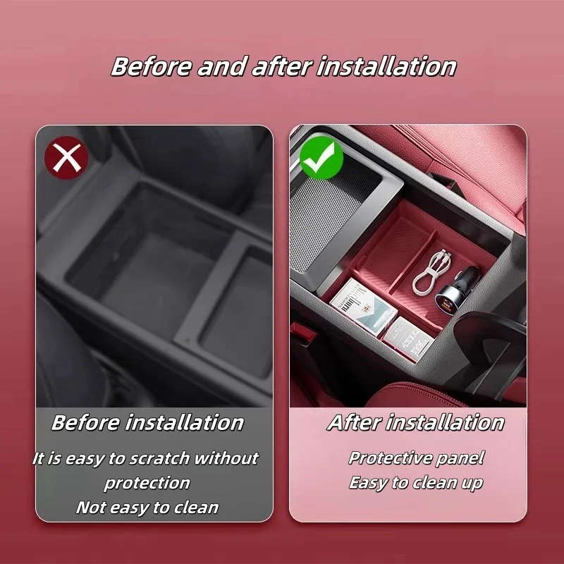 لأودي Q5 مسند الذراع صندوق صندوق تخزين سفلي 2018-2024 Q5/Q5sportback RSQ5 SQ5 صندوق تخزين من السيليكون اكسسوارات السيارات الداخلية #3