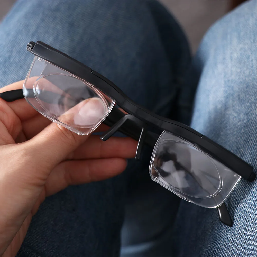 Variable Lens Adjustable Strength Glasses Correction Myopia Double Vision Distance Reading Glasses Adjustable Degree Eyewear