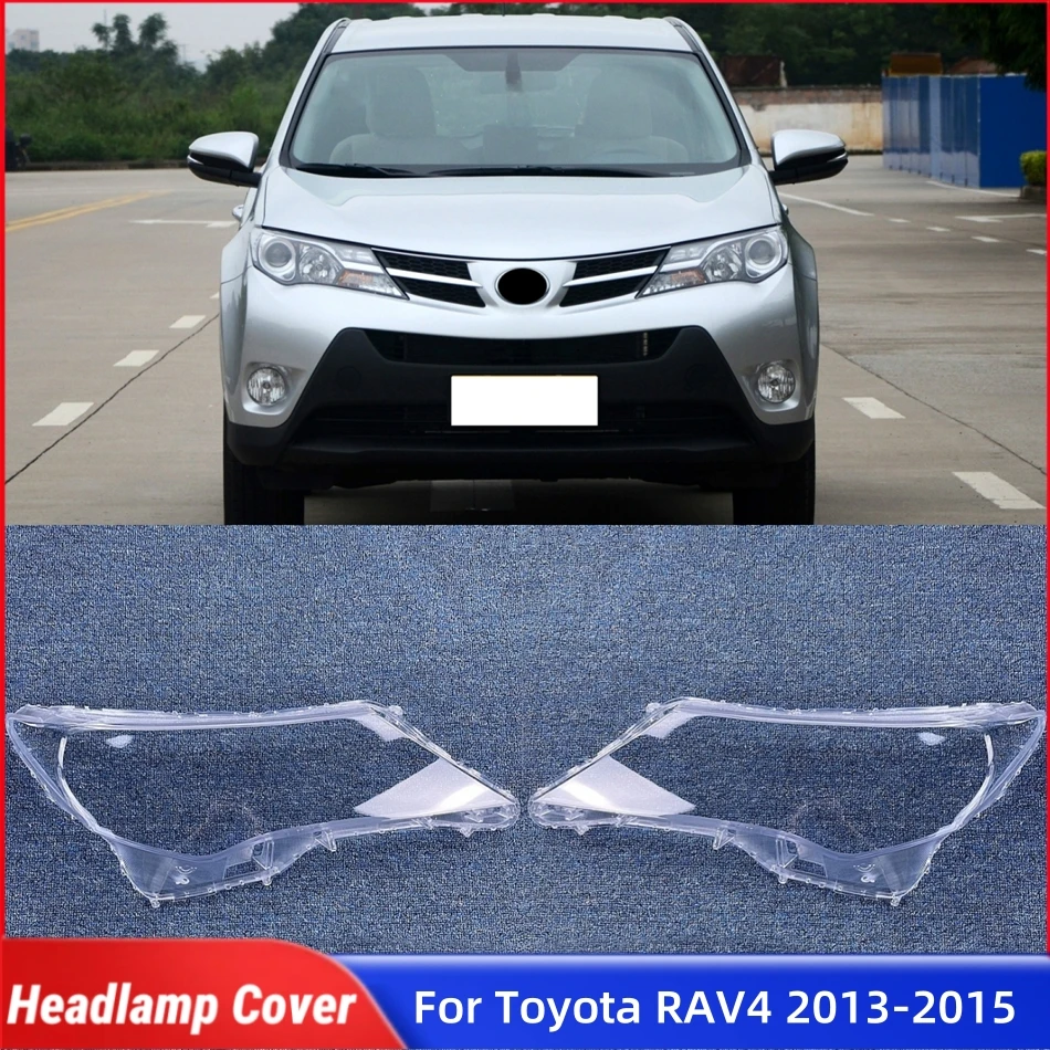 

For Toyota RAV4 2013 2014 2015 Accessory Cars Lampshade Caps Headlights Cover Car Front Headlight Lens Cover Lights Shell