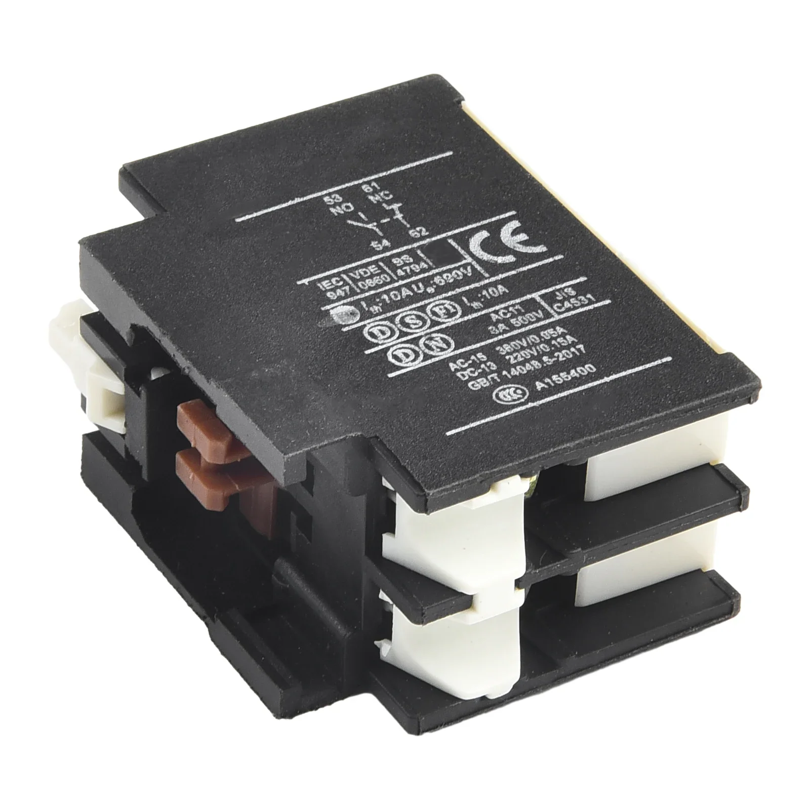 Reliable Auxiliary Contact Block For CJX2 10A Heating Current Flame Retardant Material Manual Reset Button For Convenience