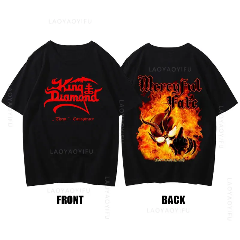 2024 Summer Tops Mercyful Fate Dont Break The Oath Theme 100%Cotton Tee Unisex O-neck Streetwear Short Sleev Heavy Metal T-Shirt