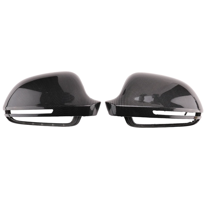 

2X Carbon Fiber Pattern Rear View Mirror Cover For A4 S4 A5 S5 A6 S6 A8 S8 SQ3 Rear View Mirror Modification Replacement