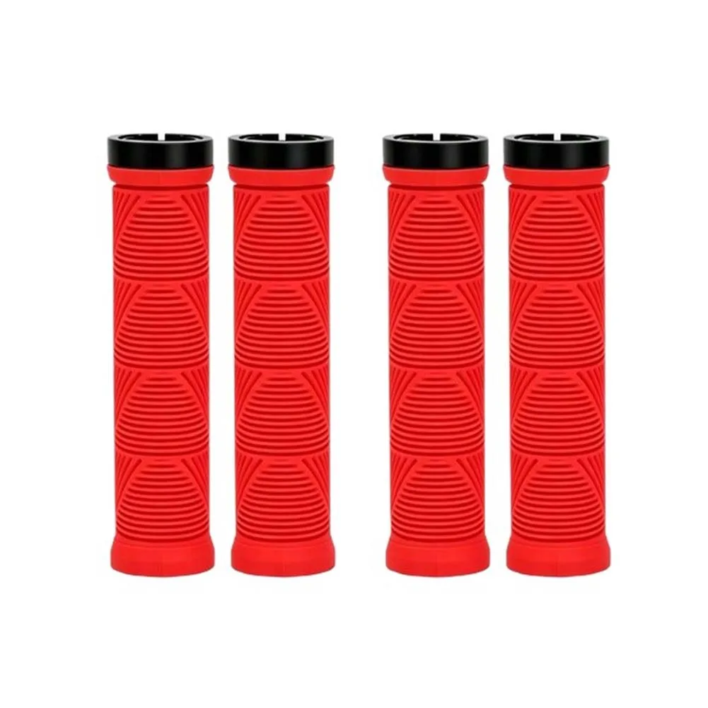 For Mountain Bike Handlebar Grip Set with Dampening Core and Secure Fit Mechanism to Prevent Rotation During Aggressive Riding