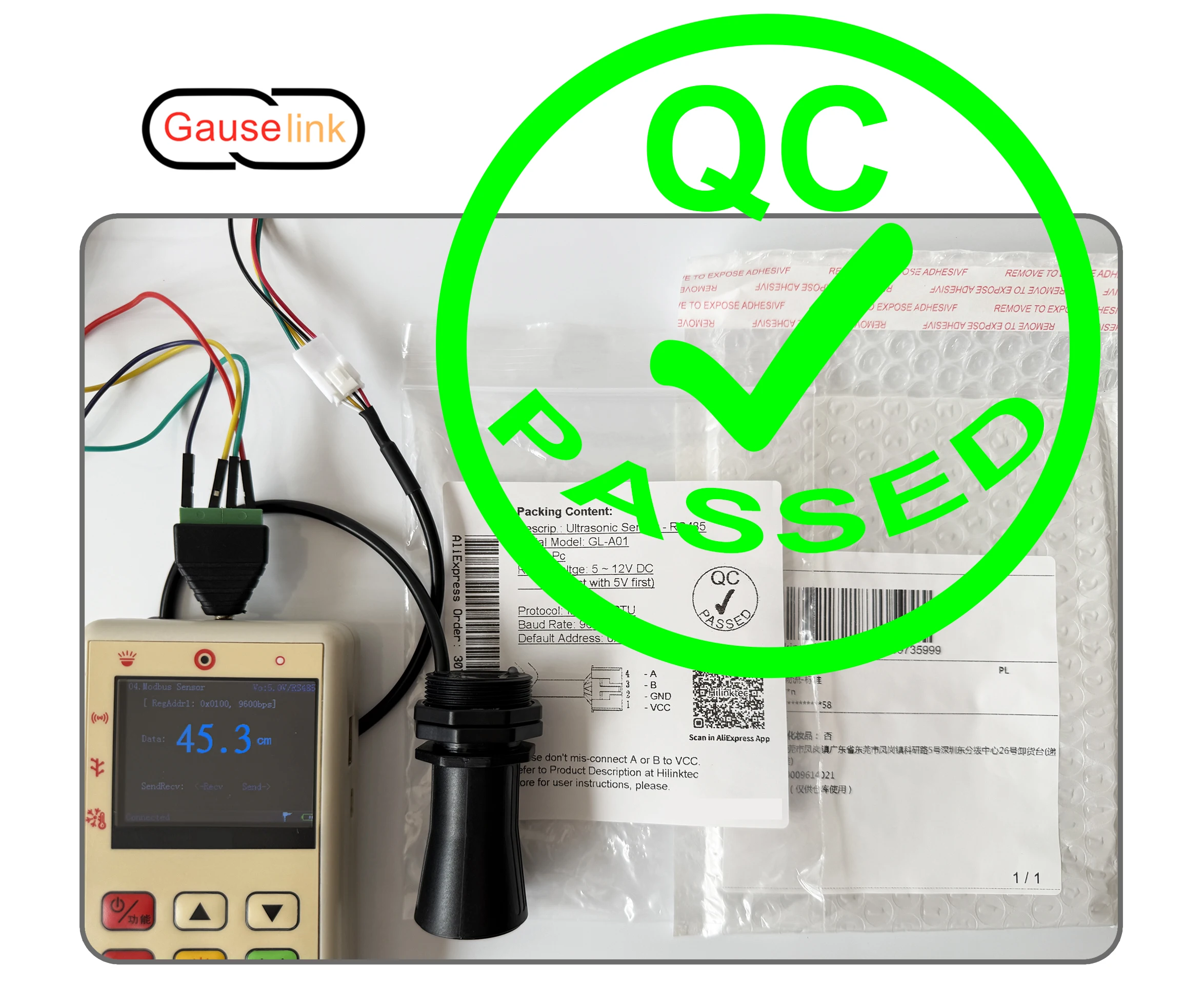 Ultraschall-Ultraschallsensormodul mit einem Bereich von 750 cm zur Entfernungsmessung auf dem flüssigen Flachobjektstand für Arduino Raspberry – Detail 16