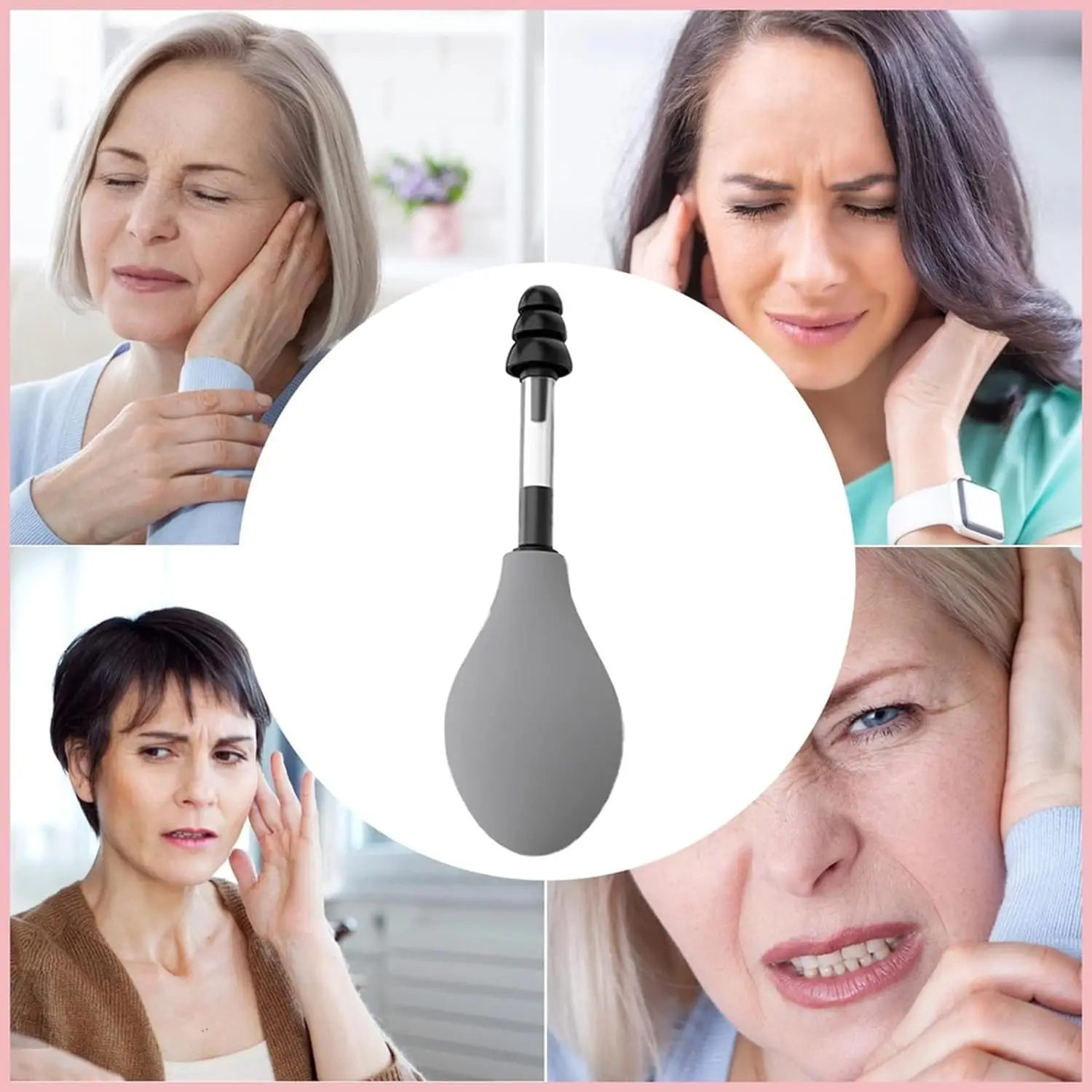 Ear Pressure Tool Ear Pressure Reduces Tension and Pressure from Headache and Migraine Symptoms Through Inner Ear massage tool