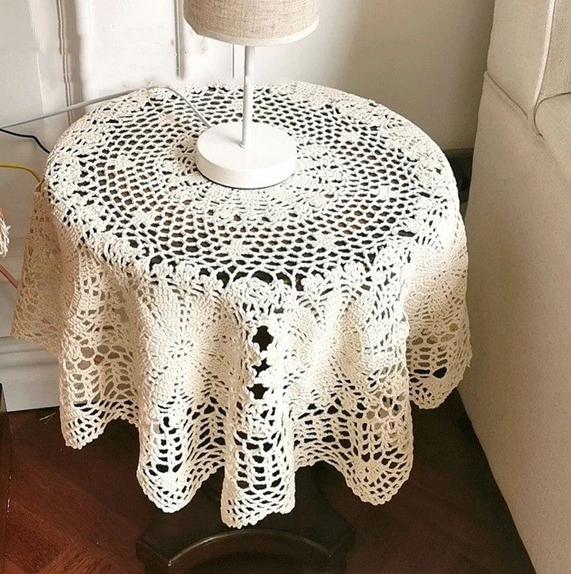 

Скатерть из кружевного полотна ручной работы 70-110 см, подставки под тарелки, коврики для стола, декор для дома, украшение для обеденного стола, декор для кухни, реквизит для фотосессий