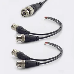 BNC Male Connector Adapter DC Power Pigtail Cable Line BNC Connectors Wire For CCTV Cameras Security System