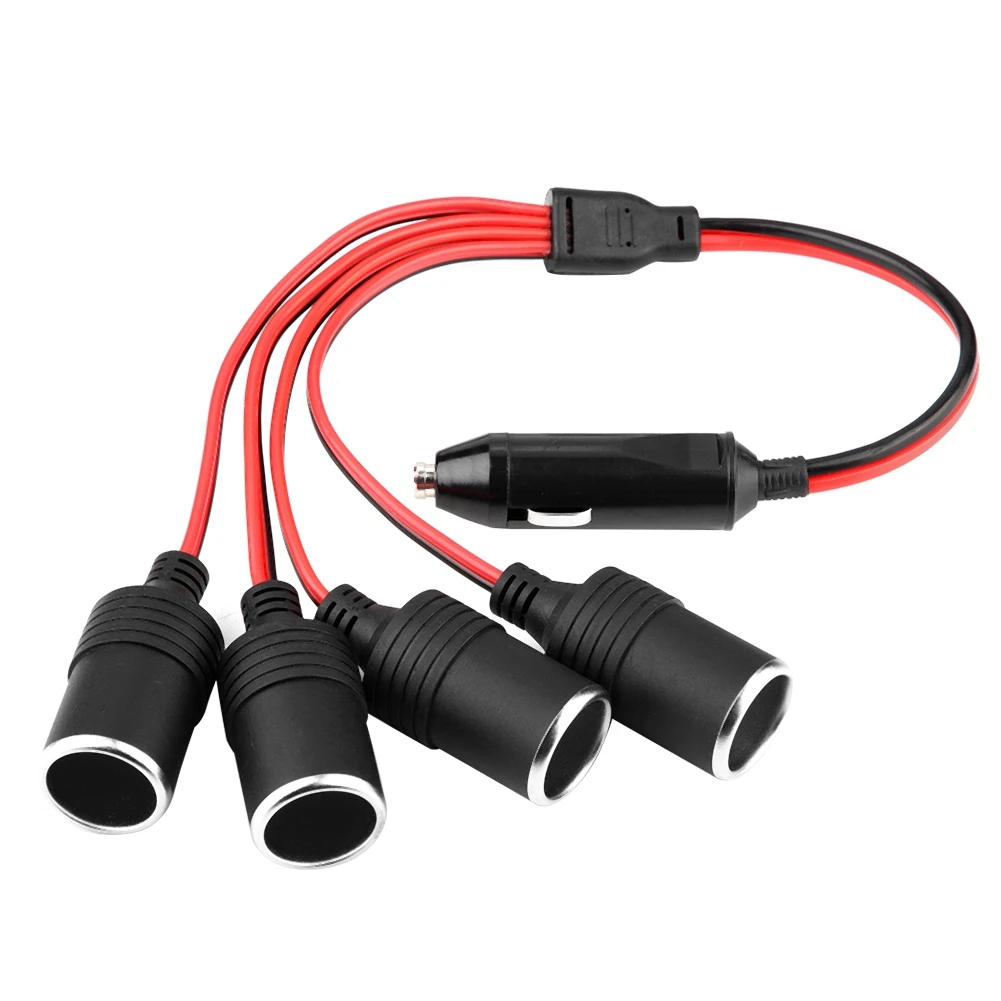 High Power 4 Way Car Charger Cigarette Lighter Plug Socket Splitter Adapter Cigarette Lighter Socket Splitter new