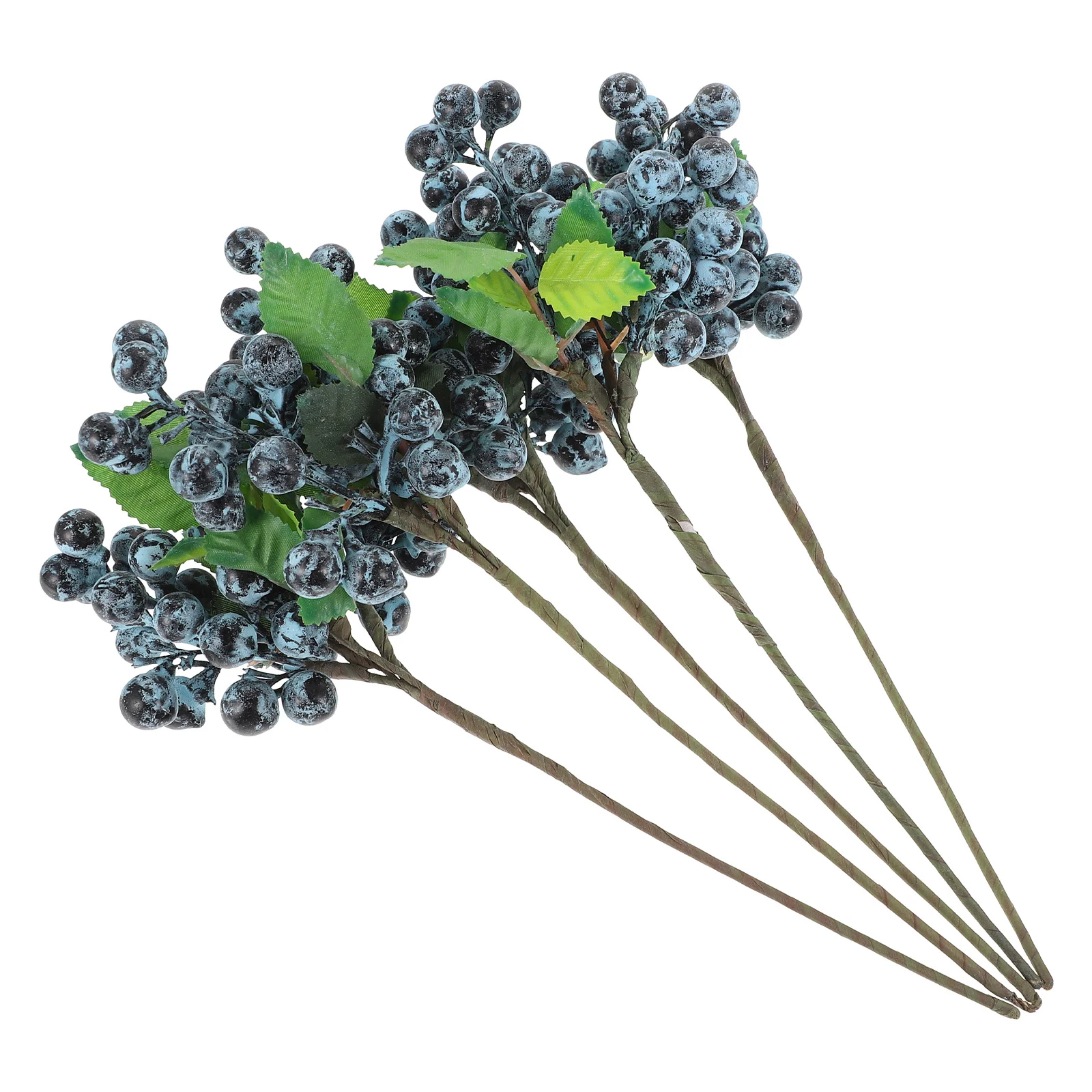

5Pcs Artificial Berry Stems Blueberry Decoration for Flower Arranging Christmas Wreath Thanksgiving Party Decorations