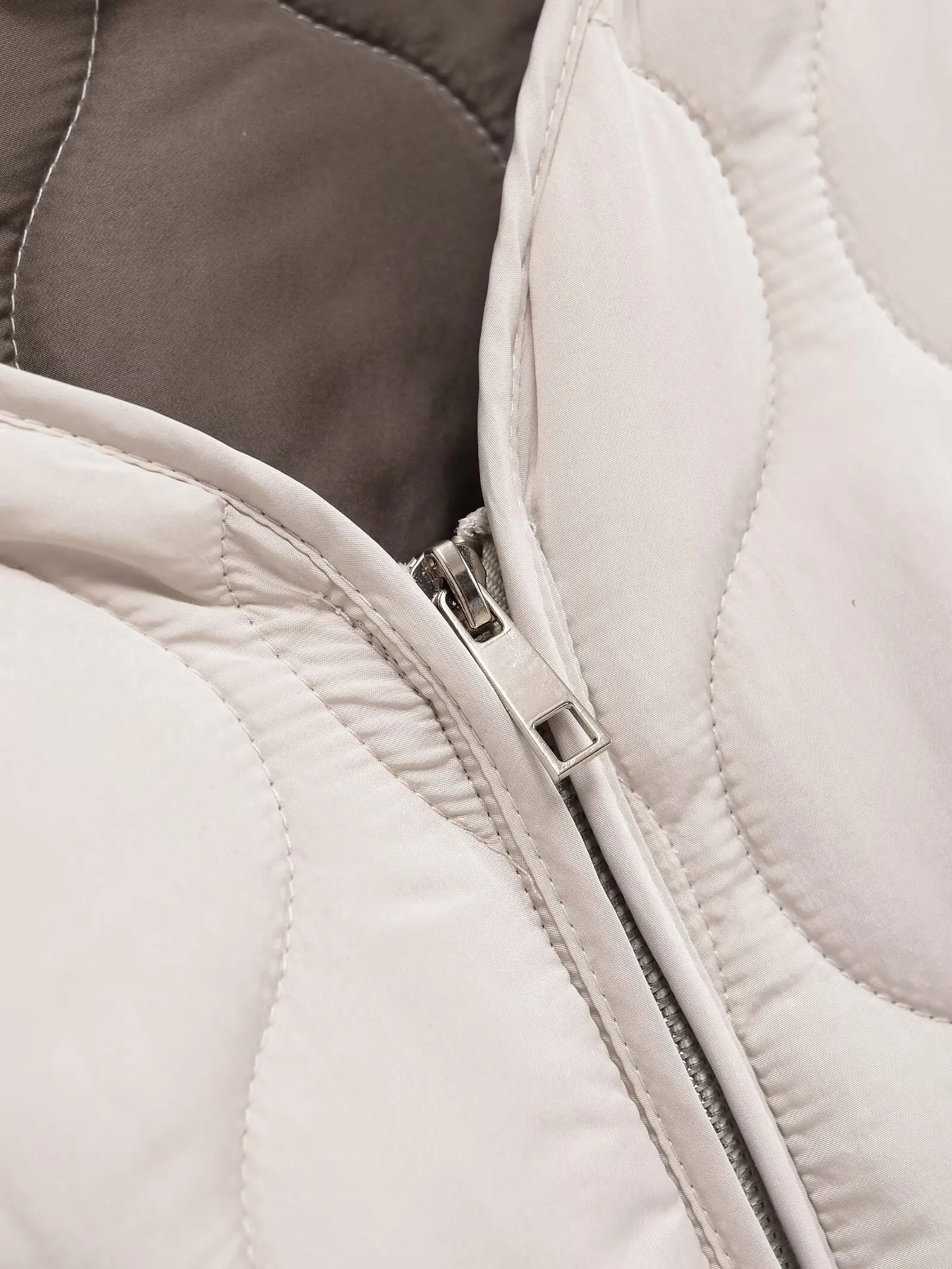 النمط الأوروبي والأمريكي 2025 شتاء جديد فضفاض عارضة سترة قطنية دافئة الماس #6