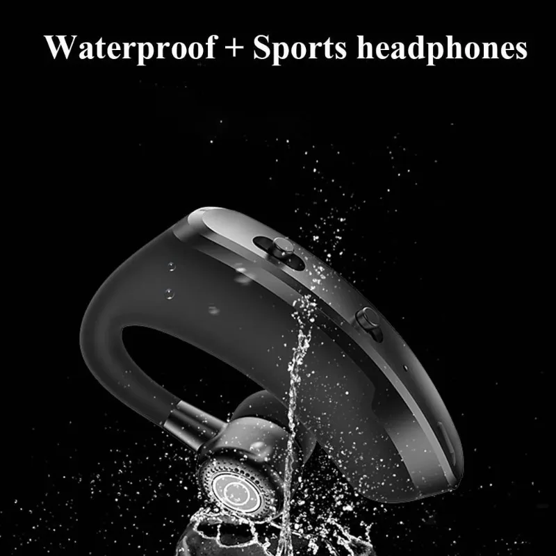 TWS V9 Single Headphones Bluetooth Earphones Wireless Headstes HiFi Stereo Noise Reduction Earbud Business Earphones