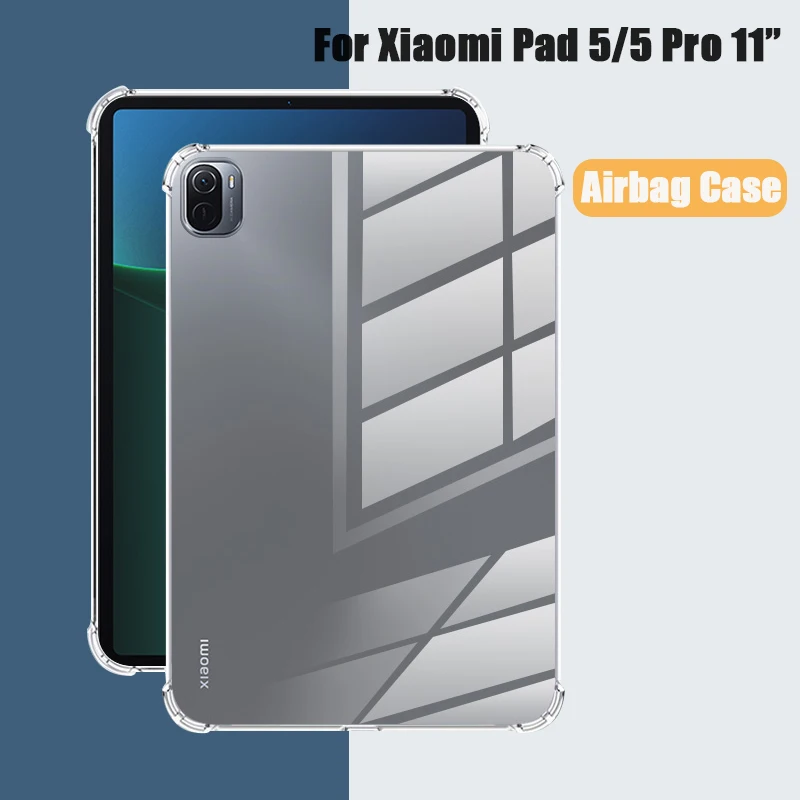 Clear TPU Case For Xiaomi Mi Pad 5 11'' pad5 Pro 2021 With Shockproof Protective Corners Thin Soft Transparent Protective Case