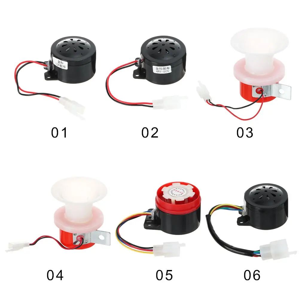 Universal 12V/60V 1.5A 105db Motorcycle Electric Tricycle Reversing Horn Kit Signal Speaker Waterproof Round Loud Horn