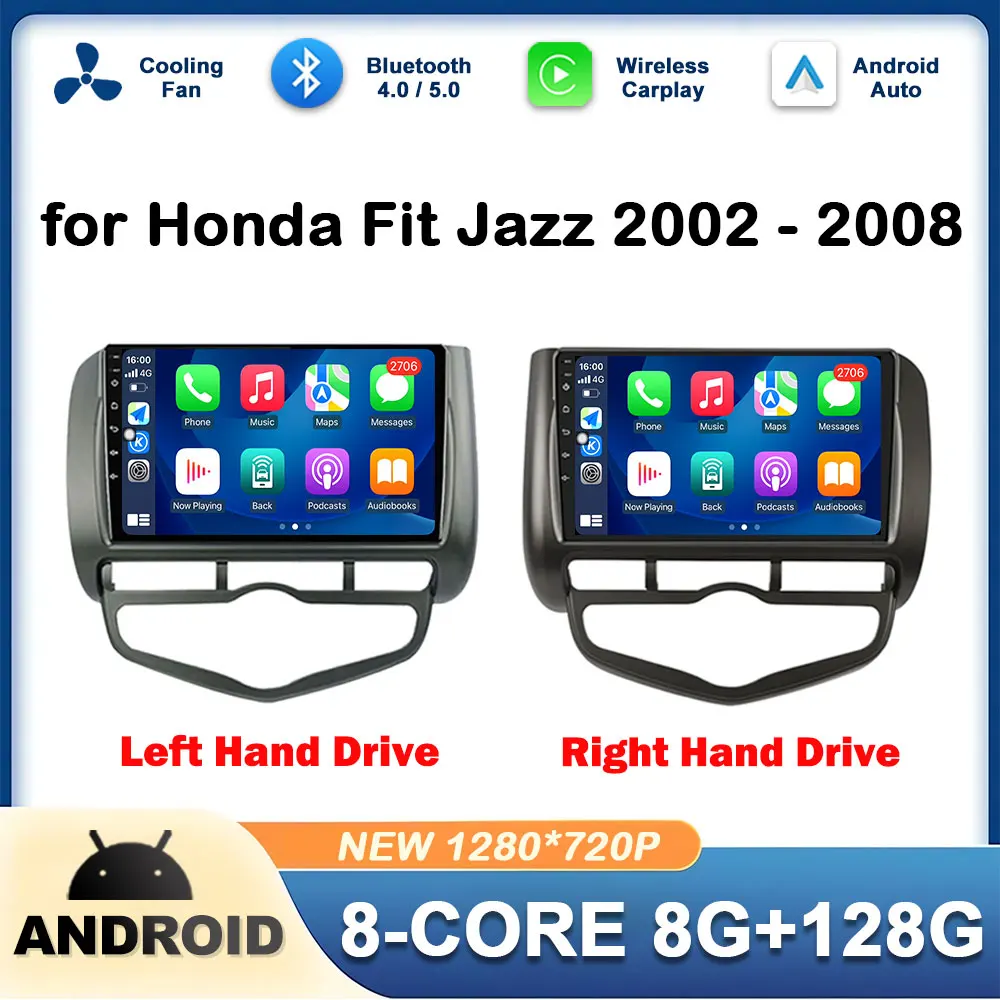 

9 " for Honda Fit Jazz 2002 2003 - 2008 Intelligent System Android Auto GPS Navigation Autoradio No 2 din Head Unit Auto Tools