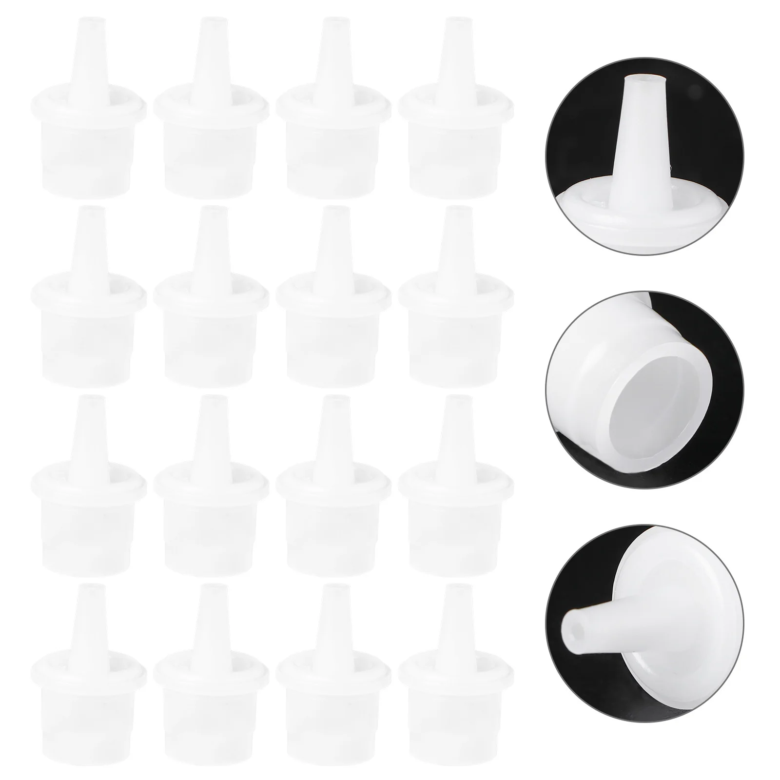 20 قطعة فوهة غراء الرموش استبدال زجاجة شفافة مضادة للانسداد طرف لأدوات تمديد الرموش رأس الماسكارا المطعمة #1