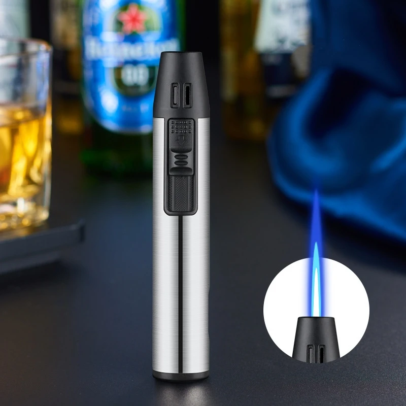 1300 ℃ High TemperatureTransparent Oil Window Windproof Gas Jet Flame Torch Lighters Outdoor Camping BBQ Kitchen Cigar Lighter