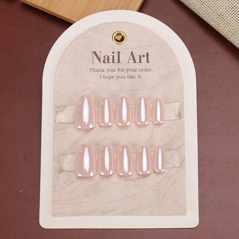 24 Pcs Simple Acrylic Press on Nails Medium Short Nail Tips Stick-on Nails Decorated Artificial Nails with Tools Fake Nail 2026 view 2