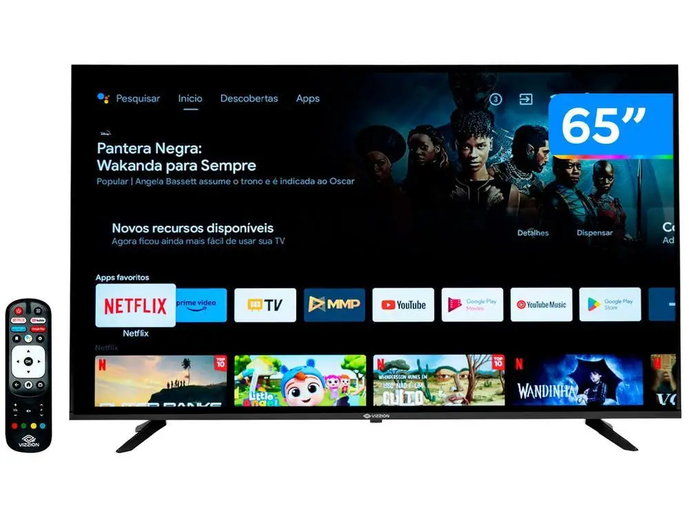 Smart TV 65 ”4K DLED Rig Vizzion BR65GUA IPS