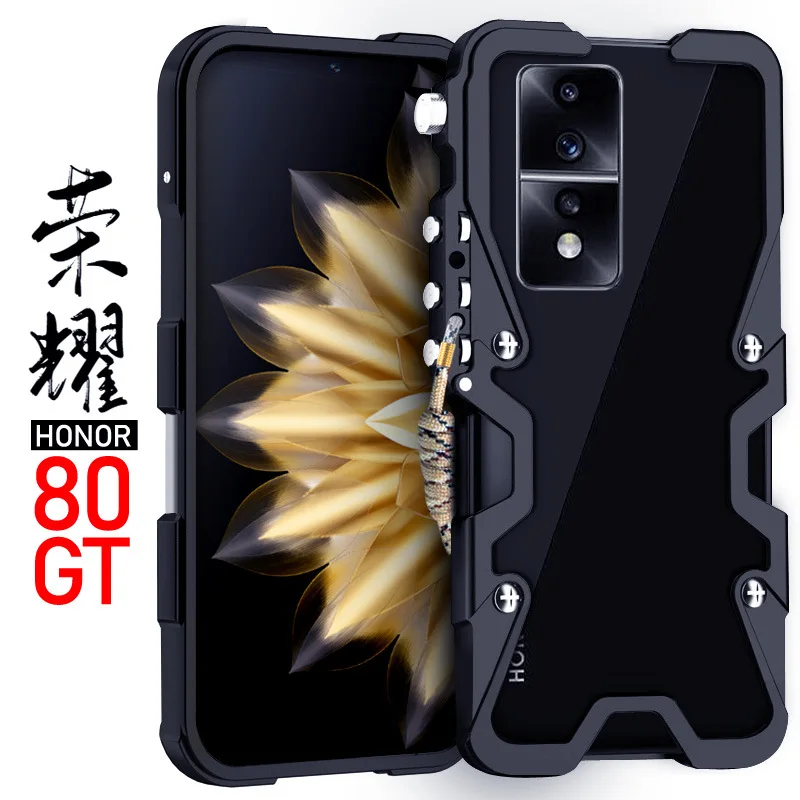 

Роскошные брони Zimon, металлические алюминиевые чехлы для телефонов, бампер для Honor 80 Pro/80 GT, механический чехол с черепом ручной работы