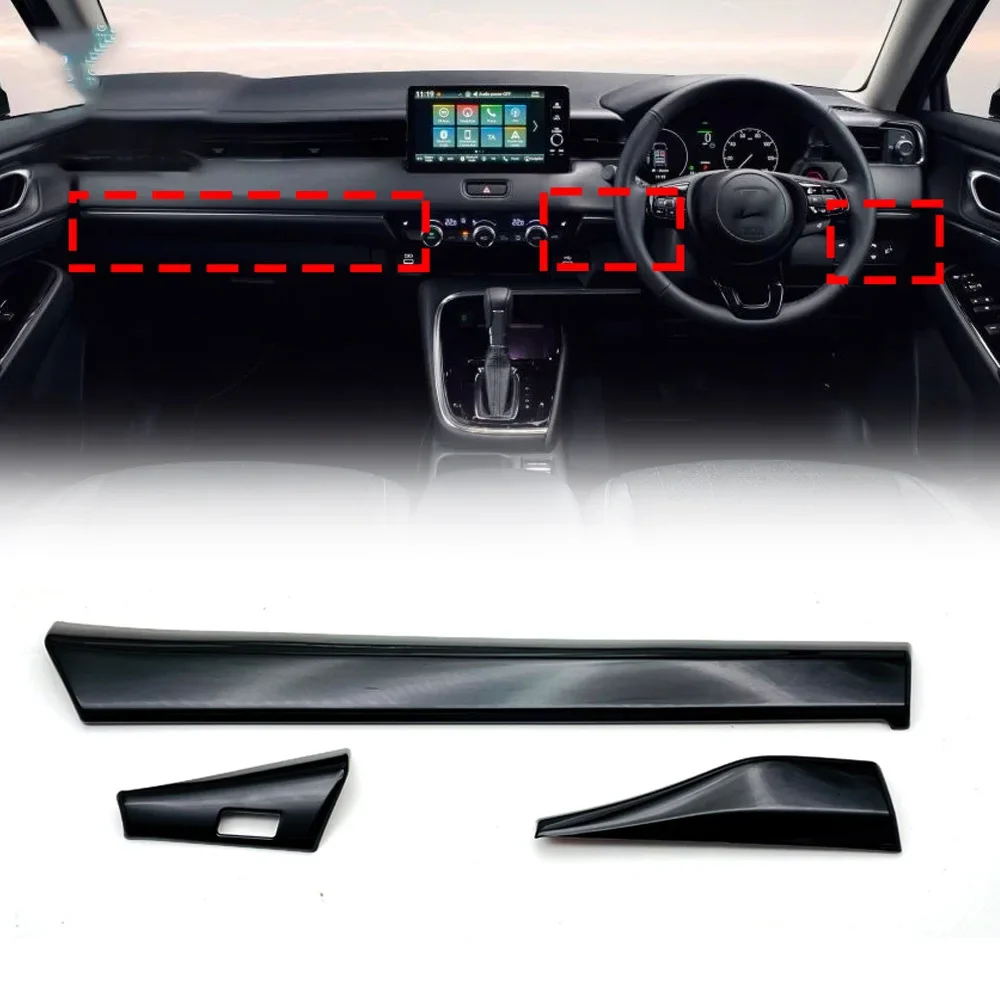 

RHD For Honda Vezel HR-V E:HEV 2021 2022 2023 2024 Car Interior Passenger Panel Center Control Strips Cover Trim car Accessories