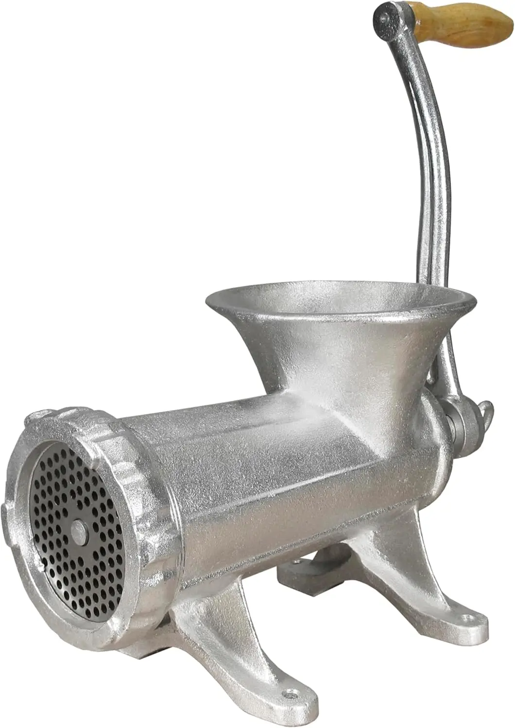 

Manual Meat Grinder and Sausage Stuffer, Silver - Easy Home Use for Fresh Ground Meat