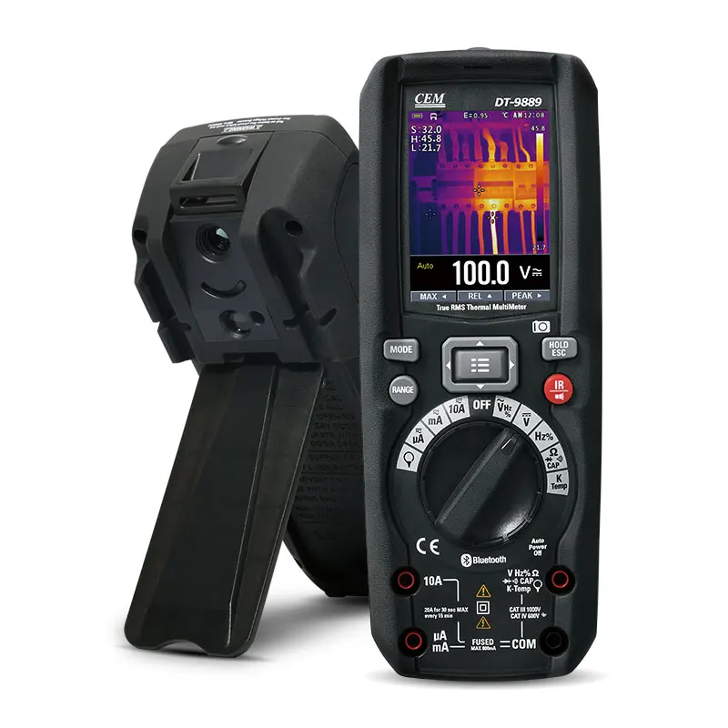 

CEM DT-9889 Professional True RMS Industrial Multimeter with InfraRed Thermal lmager AC/DC Volt Ohm Amp Capacitor Multimeter