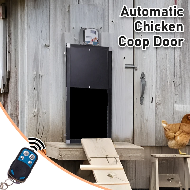 

Chicken Coop Automatic Door Automatic Timing Chicken Coop Door Digital Display Pet Door Pressure Resistant Chicken Coop