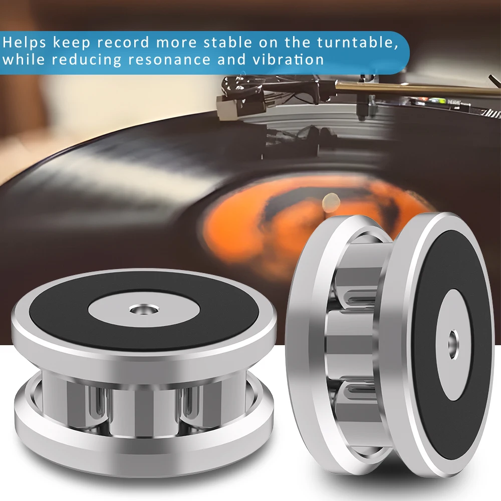 High Fidelity Stainless Steel Record Player Accessories Record Player Weight Stabilizer Vinyl Turntable Weight Clamp