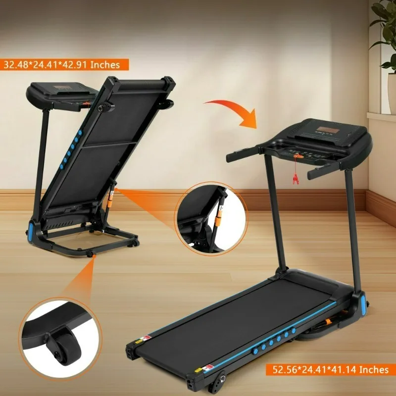 Smart Folding Treadmill With Manual Incline Adjustable Shock Absorption Wide Running Belt For Home Gym Workout Reliable Choice