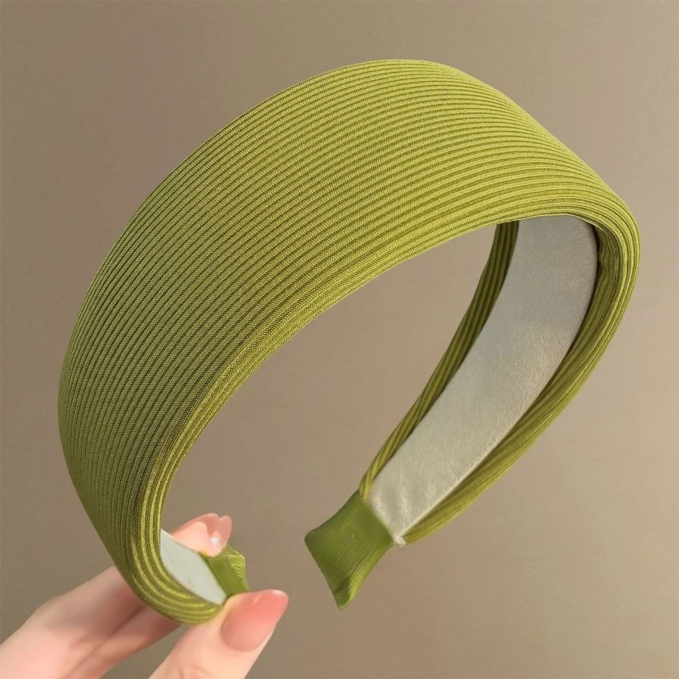Vintage Gestreiftes Schwamm-Stirnband - 4,5 cm Breit, Vielseitiges Weiches Haarband - Einfarbig, Gesichtsformendes Haaraccessoire Diademas – Detail 3