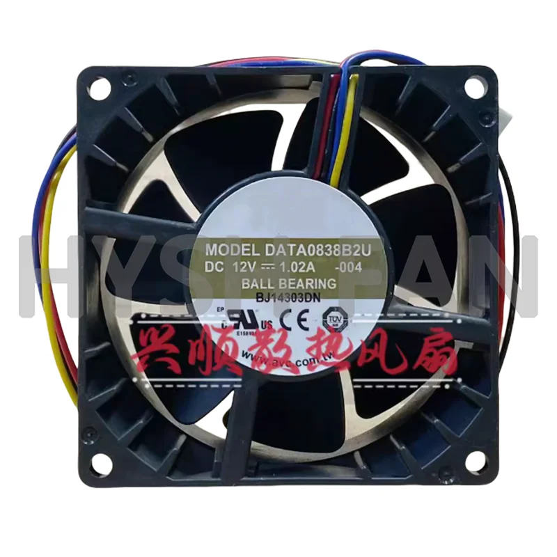 DATA0838B2U 8038 Ventilador do servidor, Ventilador do chassi, 12V, 1.02A, Novo