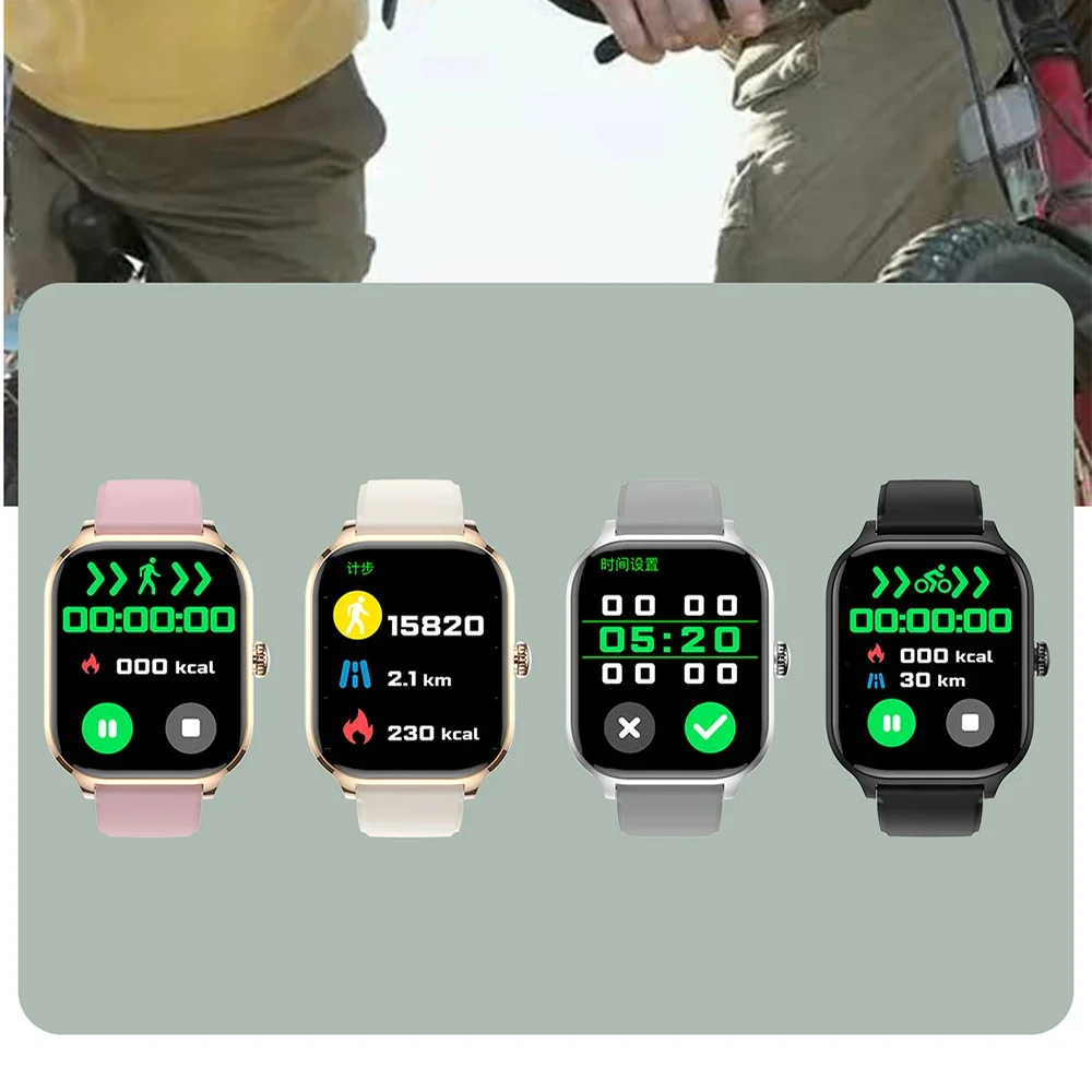 NEW 2.01\'\' Smartwatch Fitness Tracker Clock Sports Smartband Blood Pressure Monitor Smart Watches for Men Women IOS Android 2026