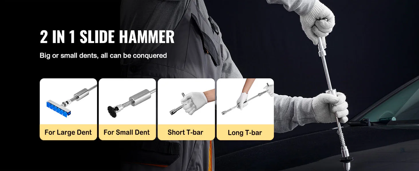 Super PDR Kit Dent Removal Tool Car Dent Repair Tools Kit Car Dent Repair Paintless Dent Removal Tools Repair Dent Car Dent Pull