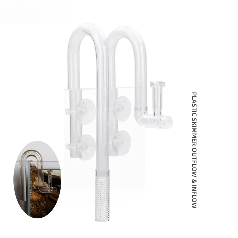 Plastic Inflow Outflow Inlet Outlet Skimmer Aquarium Accessories Plant Tank Pipe Fish Water Filtro Fishbowl Set Akvarium
