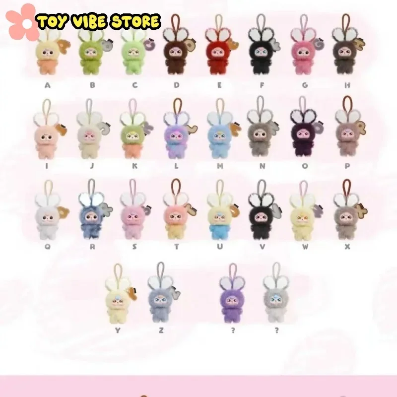 Neue Baby Drei Super Mini Bunny Serie Blind Box Nette Vinyl Brief Bagpendant Mystery Box Schlüsselbund Geburtstag Mädchen Geschenke Echt