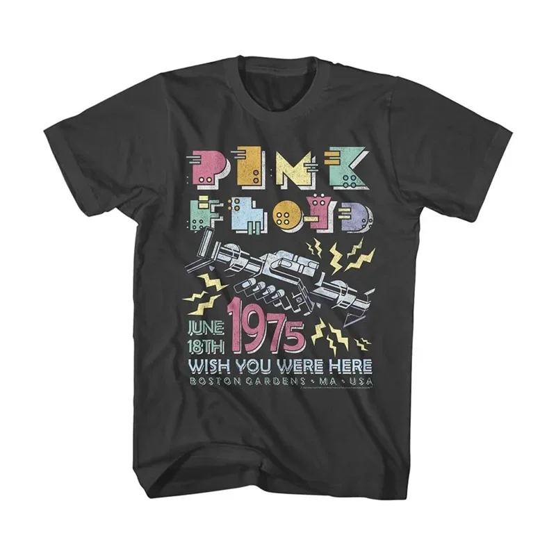 Pop Summer Pink Floyd Band Roger Waters Rock Retro Pink American Loose-Sleeved T-Shirt