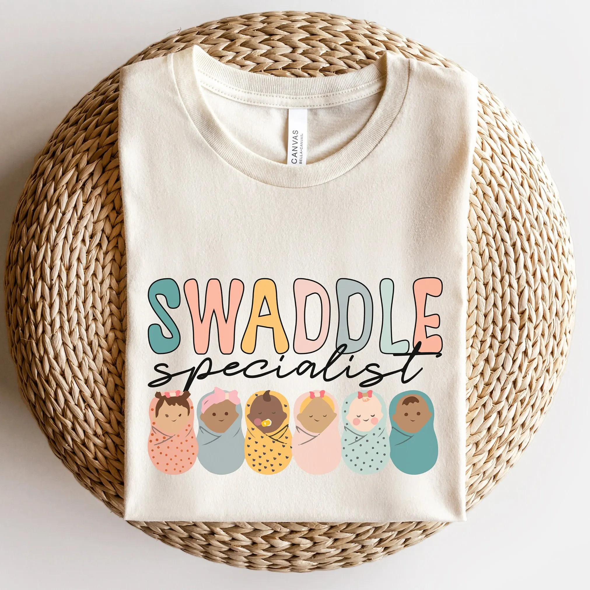 NICU Nurse T Shirt Neonatal ICU s Swaddle Specialist Crew Tiny Humans Are My Favorite SweaT