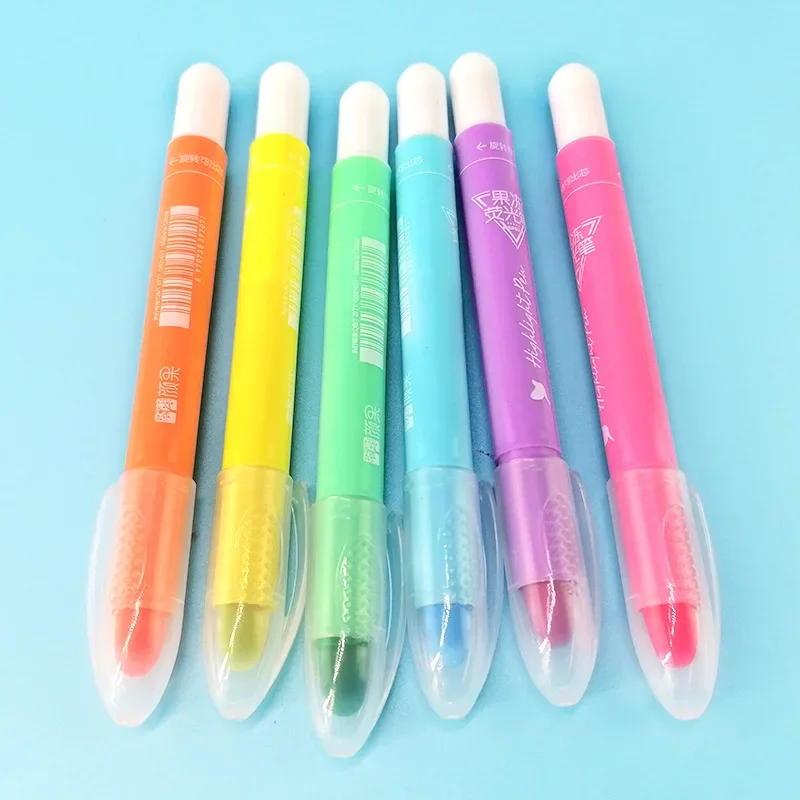 

Creative Cute Fluorescent Pen Candy Color Solid Jelly Pen Round Head Thick Graffiti Oily Marker Pen Student Marker Student Gifts