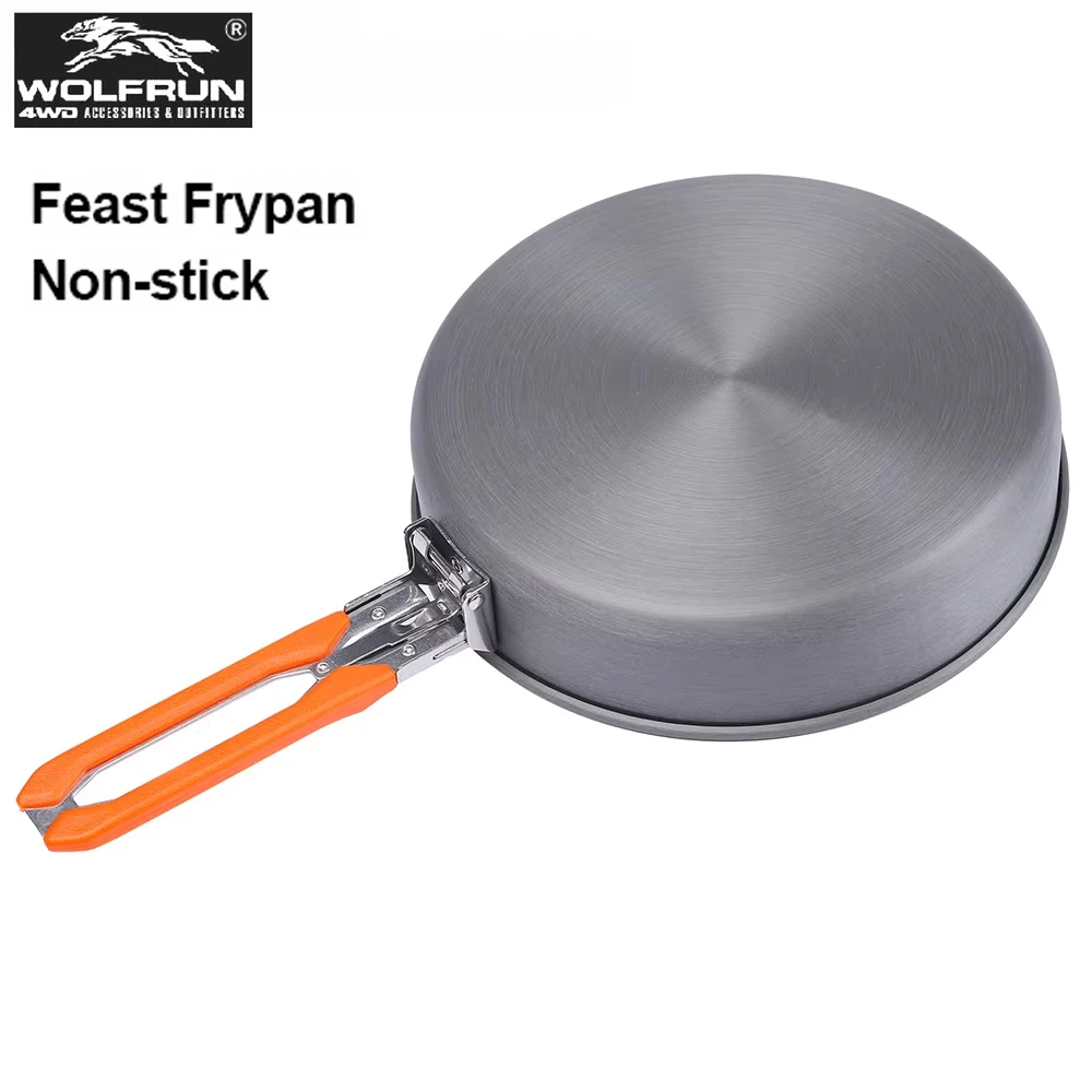 

Outdoor Hiking Frying Pan Skillet Lightweight Stick Free Cookware Camping Non-stick Frying Pan Camping Carrying Cooking Utensil