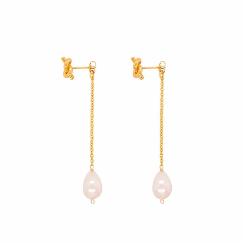Withered Tassel Pearl Earrings For Women, Freshwater Pearl Detachable Jewelry Earrings Women's Earrings Ear Cuffs