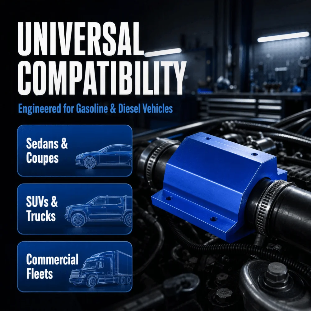 Reduce Fuel Consumption Fuel Molecular Sorter Lower Emissions Boost Power Fuel Saving Device Universal Reduce Noise