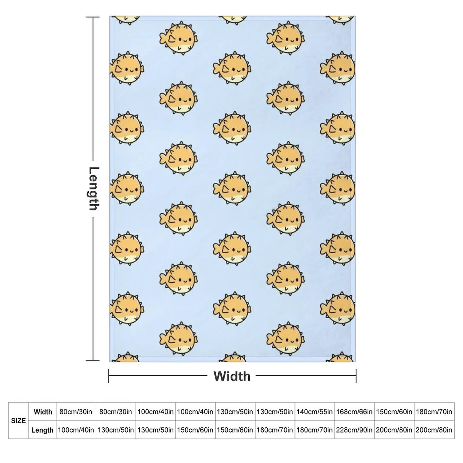 Pufferfish Throw Blanket christmas decoration Furrys Blankets